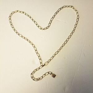 ANNE KLEIN CHAIN LINK GOLDTONE NECKLACE 41" LIGHTWEIGHT ADJUSTABLE LOBSTER CLASP